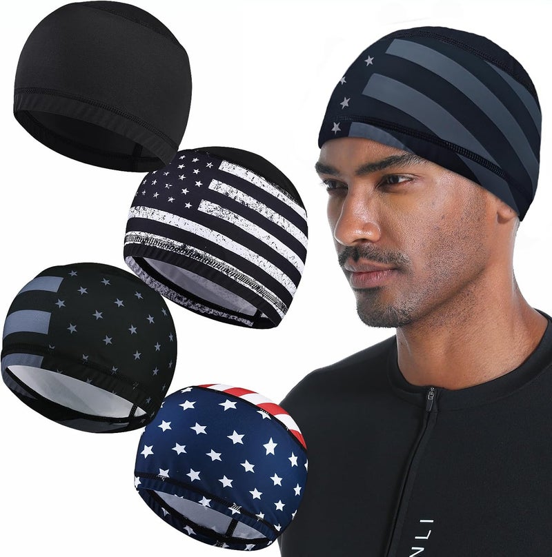 Roybens Cooling Skull Caps for Men, Hard Hat Liner Helmet Liner Cycling Cap Running Beanie Motorcycle Sweat Wicking Head Wrap Women - Image 1